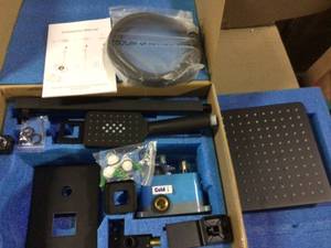 lot 52 image: 3-Spray with 2.5 GPM 10 in. 2 Functions Wall Mount Dual Shower Heads in Spot in Matte Black (Valve Included) by CASAINC Customer Returns See Pictures 