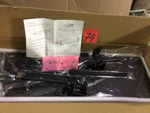 lot 74 image: Large Plastic Monitor Stand Riser for Monitors and Laptops, Black Customer Returns See Pictures 