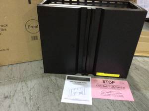 lot 97 image: Husky Heavy Duty Welded 28 in. W x 22 in. H x 14 in D. 20-Gauge Wall Mounted Steel Garage Cabinet in Black
