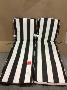 lot 62 image: 22 x 74 Sunbrella Cabana Classic Outdoor Chaise Lounge Cushion Customer Returns See Pictures 