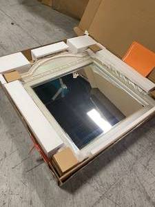 lot 106 image: Cassimore North Shore Pearl Silver Bedroom Mirror by Ashley (in good condition)