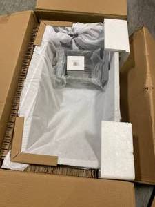 lot 114 image: AKDY Handcrafted All-in-One Farmhouse Apron Front Stainless Steel 33 in. x 20 in. x 9 in. Single Bowl Kitchen Sink (in good condition see all pictures carefully)