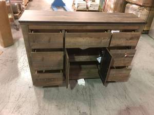 lot 161 image: Ashley Trinell Brown Cabinet Dresser Ashley Furniture see pictures
