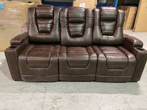 lot 165 image: Boxer Thyme Power Reclining Sofa Ashley Furniture see pictures