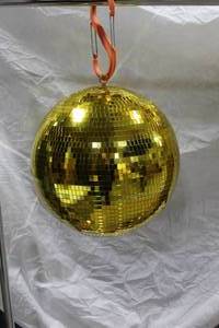 lot 927 image: Disco Mirror Ball Gold 20D  with Visual Effects Heavy Duty Motor MBM-1A