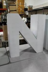 lot 921 image: Letter N White 32Lx15Wx36H