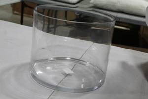 lot 997 image: Glass Cylinder Vase Clear 10Dx8H
