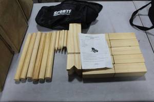 lot 1089 image: Sports Festival Wooden Kubb Game SF17022  with Storage Bag