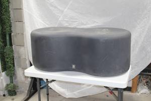 lot 1075 image: Kul Designs Outdoor Ottoman Black 48Lx24Wx18H
