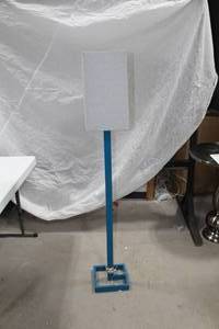 lot 1133 image: Metal Floor Lamp with White Rectangle Shade 59H