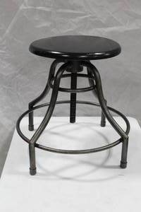lot 1105 image: Bar Stool Black 29Dx18H