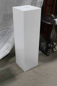lot 1177 image: Acrylic Display Pedestal White 12Lx12Wx42H
