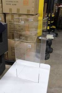 lot 1179 image: Acrylic Display Pedestal Clear 12Lx12Wx30H