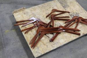 lot 1171 image: Lot of (25) Wood Clothes Hangers
