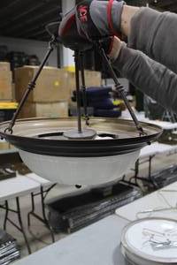 lot 1123 image: Lot of (2) Ceiling Light Fixture 18Dx16H