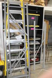 lot 1129 image: Lot of (3) Pallet Racking Shelving Uprights