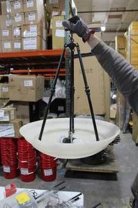 lot 1127 image: Hanging Light Fixture 20Dx28H