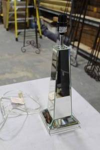 lot 1837 image: Mirror Table Lamp 6Lx6Wx19H