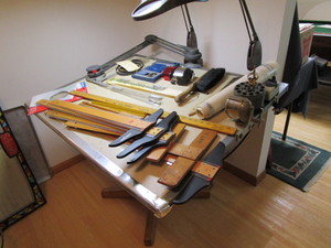 lot 4 image: Drafting table & accessories, 32x6...