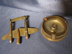 lot 55 image: Trench Art with ashtray - appears t...