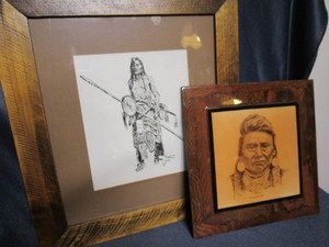 lot 79 image: Art block print 20.5x23, Chief J...