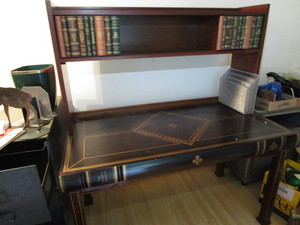 lot 102 image: Unique computer desk - book binding...