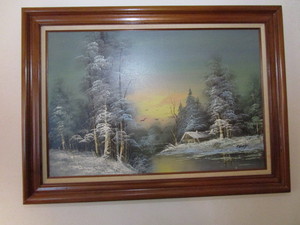 lot 114 image: Original oil, framed 43x32...