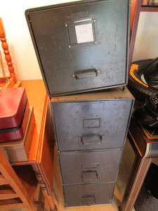 lot 148 image: Letter size files, one three drawer...