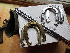 lot 154 image: Pitching horse shoe set...