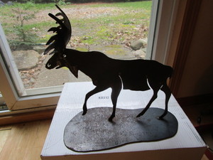 lot 158 image: Moose silhouette, 15Lx14H...