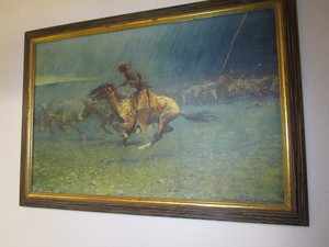 lot 167 image: Frederic Remington Stampede print -...
