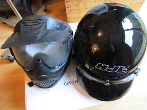 lot 171 image: Helmet, XL - HJC CL-2, paint ball h...