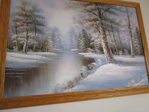 lot 219 image: Original painting, 40x28...