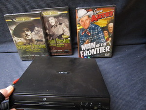 lot 228 image: GPX DVD player, cords, three DVDs...