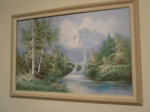 lot 280 image: Original painting, framed 41x29...