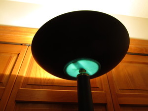 lot 289 image: Torch floor lamp with halogen bulb,...