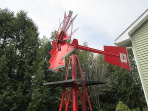 lot 301 image: Yard windmill, 8ft with Internation...