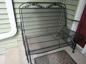 lot 302 image: Porch glider, metal 46L...