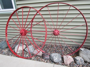 lot 304 image: Steel wheels, pair 54x2...