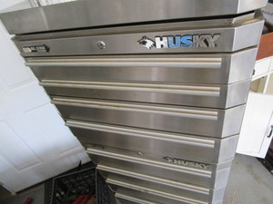 lot 12 image: Husky Stainless tool chest with rol...