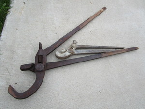 lot 45 image: Antique wrenches 25 and 44...