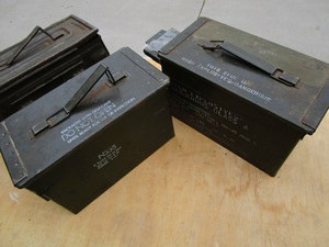 lot 46 image: Ammo boxes, qty 3...