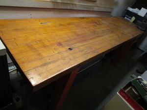 lot 26 image: Workbench - butcher block style top...