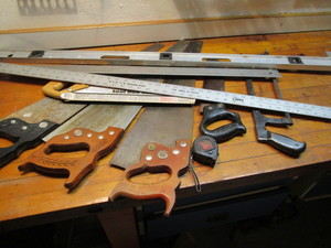 lot 350 image: T-square aluminum, 48 ruler, three...
