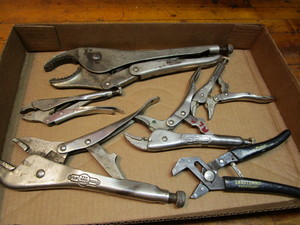lot 355 image: Welding clamps with Vise Grips, Gre...