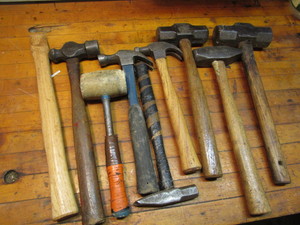lot 360 image: Hammers with ball peen, sledge, cla...