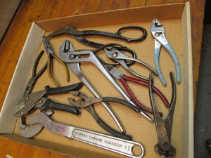 lot 364 image: Pliers with needle nose, channel, P...