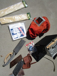 lot 398 image: Hood for sandblasting, exhaust fan,...