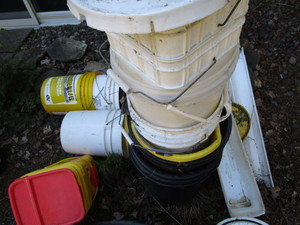 lot 423 image: Buckets eight 5 gallon, three smal...