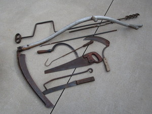 lot 465 image: Scythe, weed cutter, extra long aug...